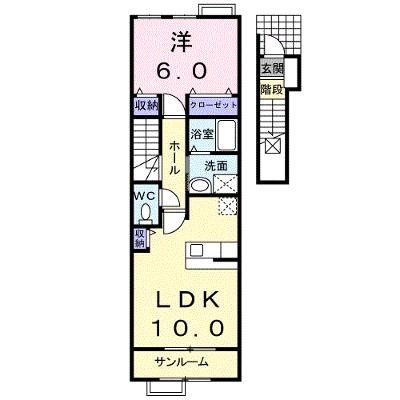 メゾン・ヌーベル　Ａ 202【管理NO：1-014558201-02020】 ★家具家電は申し込み後に搬入しますの外観画像