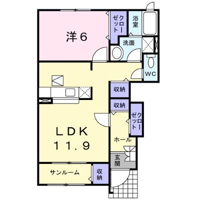 プランタン　Ａ 103【管理NO：1-014257001-01030】 ★家具家電は申し込み後に搬入します 2026年08月中旬入居可能の外観画像