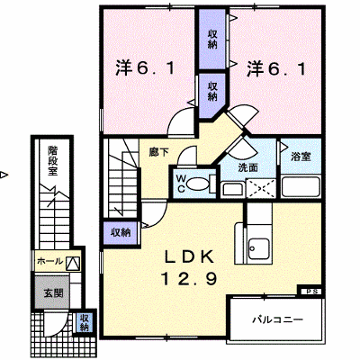 ベルフォールⅡＢ 201【管理NO：1-011504502-02010】 ★家具家電は申し込み後に搬入します★の外観画像