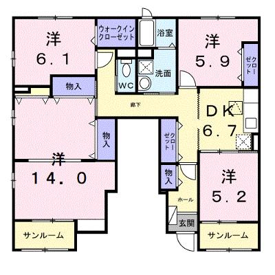 ボニートビオラⅢ 101【管理NO：1-016293601-01010】 ★家具家電は申し込み後に搬入しますの外観画像