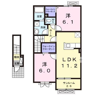 プラージュ 204【管理NO：1-018571901-02040】 ★家具家電は申し込み後に搬入します★ ★2026年09月中旬入居可能★の外観画像