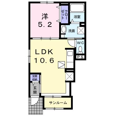 サン・エテルノⅢ 101【管理NO：1-022872801-01010】 2026年07月中旬入居可能の外観画像