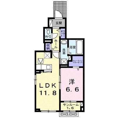 バーベナ 103【管理NO：1-027204101-01030】 ★家具家電は申し込み後に搬入します★ ★2026年09月中旬入居可能★の外観画像