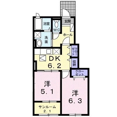 ユーフォリア　Ⅲ 102【管理NO：1-016397203-01020】 ★家具家電は申し込み後に搬入しますの外観画像
