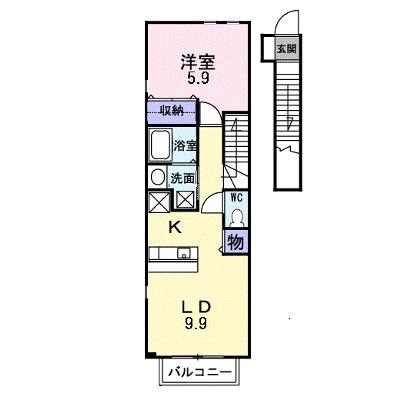 プリムローズ 203【管理NO：1-013687301-02030】 ★家具家電は申し込み後に搬入しますの外観画像