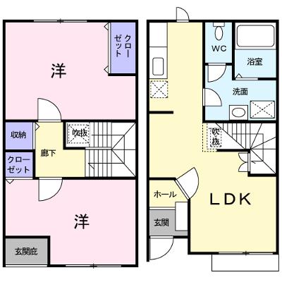 　花梨 102【管理NO：1-010334101-01020】 ★家具家電は申し込み後に搬入しますの外観画像