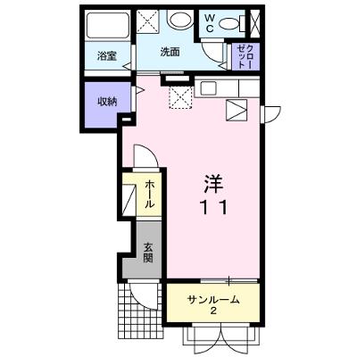 コートドールⅠ 101【管理NO：1-016404801-01010】 ★家具家電は申し込み後に搬入します★ ★2026年10月下旬入居可能★の外観画像
