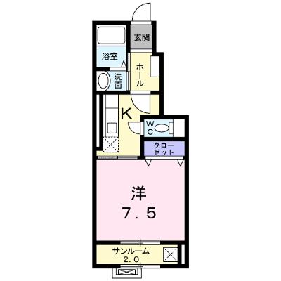 サニ－ヒルズⅡ 104【管理NO：1-017415501-01040】 ★家具家電は申し込み後に搬入しますの外観画像