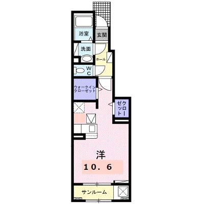 ヴィラ　ラルーチェ 103【管理NO：1-026740201-01030】 ★家具家電は申し込み後に搬入しますの外観画像