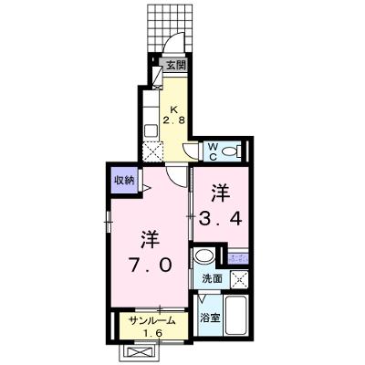 フランセス高柳　Ⅱ 106【管理NO：1-023377802-01060】 ★家具家電は申し込み後に搬入します 2026年09月中旬入居可能の外観画像