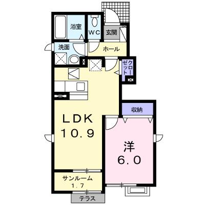 ライム　ブライト　Ｃ 101【管理NO：1-018888501-01010】 ★家具家電は申し込み後に搬入します 2026年07月中旬入居可能の外観画像