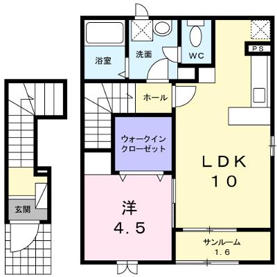 メゾン・ド・ルナ 202【管理NO：1-016263901-02020】 ★家具家電は申し込み後に搬入しますの外観画像