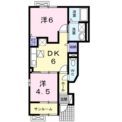 リアンメルヴェイユ　Ⅱ 101【管理NO：1-016172801-01010】 ★家具家電は申し込み後に搬入します★の外観画像