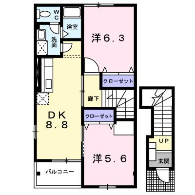 シェーン　プラッツ　Ａ 201【管理NO：1-012201501-02010】 ★家具家電は申し込み後に搬入しますの外観画像