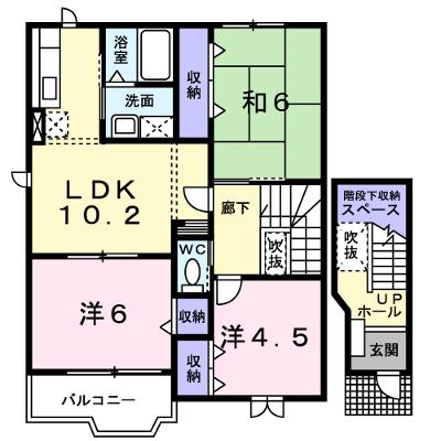 ヴィラ　カリョウビンガΒ 201【管理NO：1-010396902-02010】 ★家具家電は申し込み後に搬入しますの外観画像