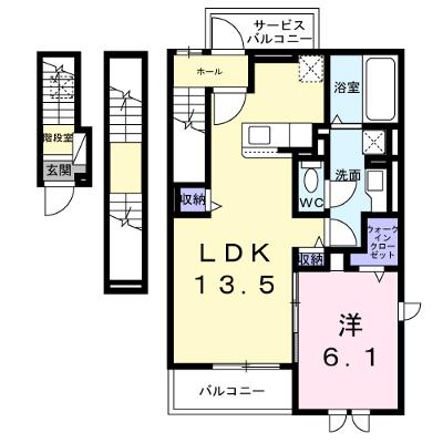 Ａ－１（エーワン） 302【管理NO：1-028332501-03020】 ★家具家電は申し込み後に搬入しますの外観画像