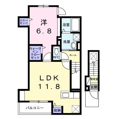 Ａ－１（エーワン） 202【管理NO：1-028332501-02020】 ★家具家電は申し込み後に搬入しますの外観画像