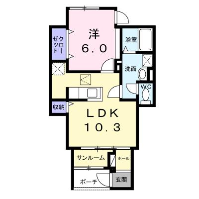 Ａ－１（エーワン） 102【管理NO：1-028332501-01020】 ★家具家電は申し込み後に搬入しますの外観画像