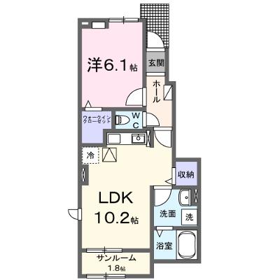 レリア　南アルプス　Ⅱ 104【管理NO：1-027507702-01040】の外観画像