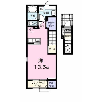 ラルチェⅠ 205【管理NO：1-027983501-02050】 ★家具家電は申し込み後に搬入します★ ★2026年10月上旬入居可能★の外観画像