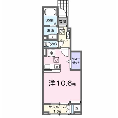 ラルチェⅠ 104【管理NO：1-027983501-01040】 ★家具家電は申し込み後に搬入します★ ★2026年10月上旬入居可能★の外観画像