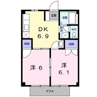 グレープヒルズ 102【管理NO：1-004340401-01020】 2026年07月下旬入居可能の外観画像