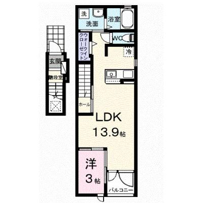 コンフォールＢ 201【管理NO：1-028675401-02010】 ★家具家電は申し込み後に搬入します 2026年10月上旬入居可能の外観画像