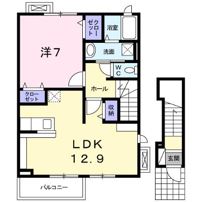 プリムローズⅡ 203【管理NO：1-023269601-02030】 ★家具家電は申し込み後に搬入します 2026年08月上旬入居可能の外観画像