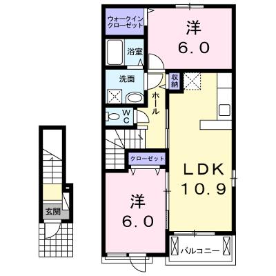 ヴァルミー 202【管理NO：1-021270101-02020】 ★家具家電は申し込み後に搬入しますの外観画像