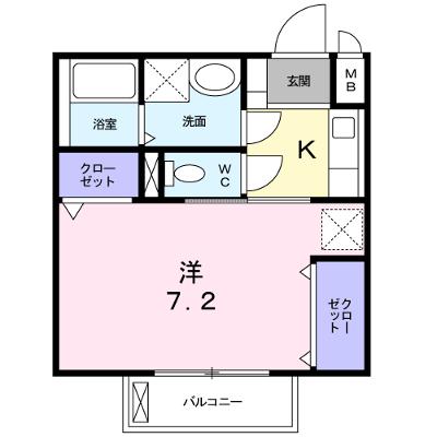 エスポワメゾン 204【管理NO：1-015650601-02040】 ★家具家電は申し込み後に搬入しますの外観画像