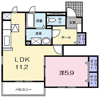 ショコラⅡ 102【管理NO：1-014913802-01020】 ★家具家電は申し込み後に搬入します 2026年08月中旬入居可能の外観画像