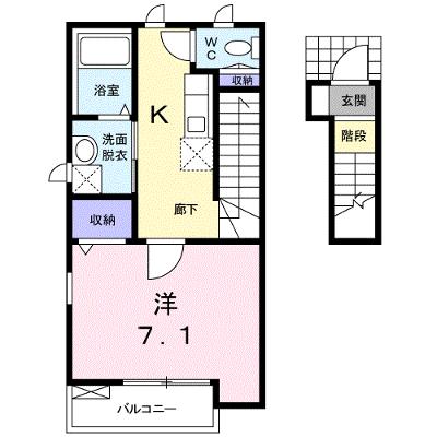 アソシエＡ 202【管理NO：1-015994801-02020】 ★家具家電は申し込み後に搬入します★の外観画像