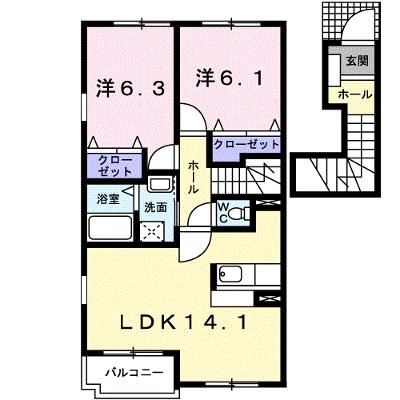 ヒルズ長坂上Ⅱ 203【管理NO：1-014219002-02030】 ★家具家電は申し込み後に搬入します 2026年07月中旬入居可能の外観画像