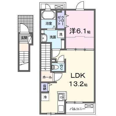 ＬＵＮＡ・Ⅲ 202【管理NO：1-026646901-02020】 ★家具家電は申し込み後に搬入しますの外観画像