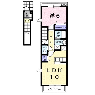 パーチェ 202【管理NO：1-017875301-02020】 ★家具家電は申し込み後に搬入します 2026年08月上旬入居可能の外観画像