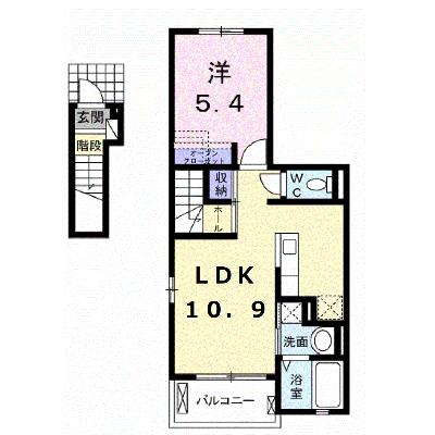 Ｈｏｒｉｚｏｎ．Ｋ 202【管理NO：1-020137501-02020】 ★家具家電は申し込み後に搬入します★の外観画像