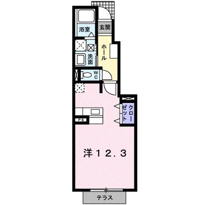 フローラルクラベール 102【管理NO：1-011978301-01020】 ★家具家電は申し込み後に搬入しますの外観画像