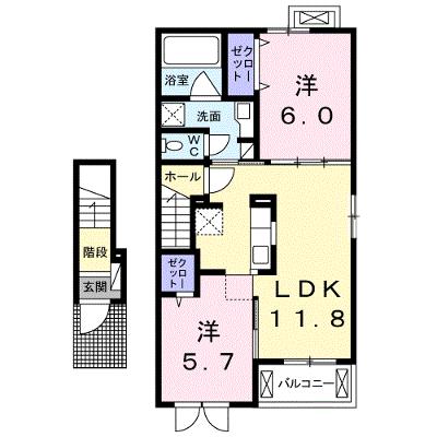 グレイス松富Ⅱ 203【管理NO：1-021783702-02030】 ★家具家電は申し込み後に搬入します★ ★2026年08月下旬入居可能★の外観画像