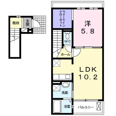 ケイズ・ヒビキ 205【管理NO：1-017238901-02040】 ★家具家電は申し込み後に搬入します★の外観画像
