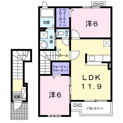 メゾン　デ　ルナクＢ 203【管理NO：1-016095802-02030】 ★家具家電は申し込み後に搬入しますの外観画像