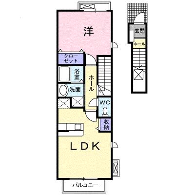 プリムローズＫ・Ⅱ 201【管理NO：1-014354202-02010】 ★家具家電は申し込み後に搬入します 2026年08月上旬入居可能の外観画像