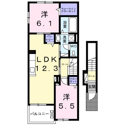 フォレ　リジェール 201【管理NO：1-028622801-02010】 ★家具家電は申し込み後に搬入します 2026年10月上旬入居可能の外観画像