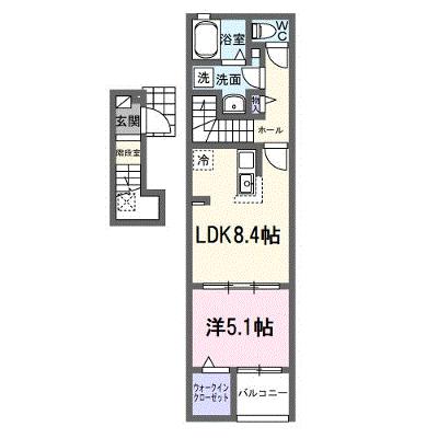 カーサ　ルーチェ 202【管理NO：1-028429001-02020】 ★家具家電は申し込み後に搬入しますの外観画像