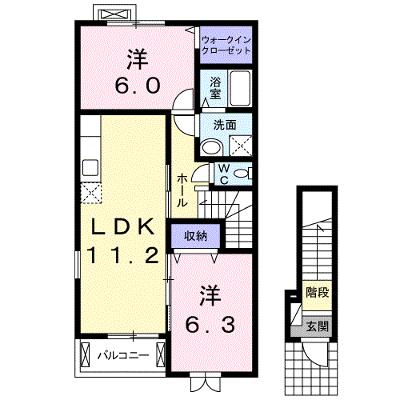 プリムローズ　２０１１ 201【管理NO：1-017632201-02010】 ★家具家電は申し込み後に搬入しますの外観画像