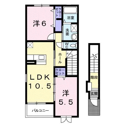 エントピア秋桜　Ａ 201【管理NO：1-014654801-02010】 ★家具家電は申し込み後に搬入しますの外観画像