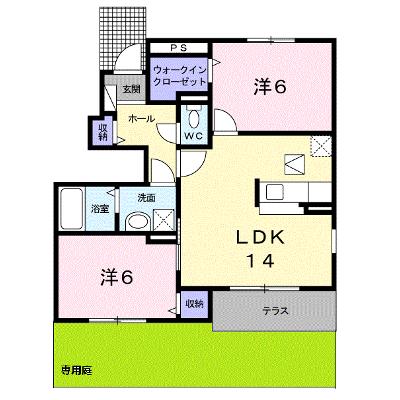 シャル・デ・フルール 101【管理NO：1-017727601-01010】 ★家具家電は申し込み後に搬入しますの外観画像