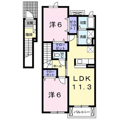 クローバー嶺田 202【管理NO：1-014371701-02020】 ★家具家電は申し込み後に搬入しますの外観画像