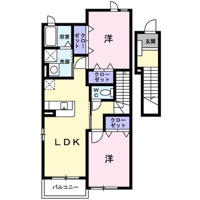 ニューリーフ　Ａ 202【管理NO：1-014189901-02020】 ★家具家電は申し込み後に搬入します★の外観画像