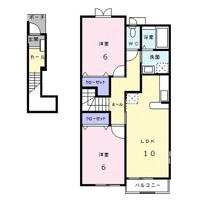 ボナール 201【管理NO：1-012951001-02010】 ★家具家電は申し込み後に搬入します★の外観画像