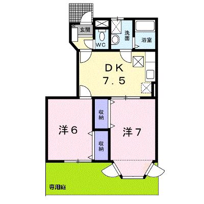 ラ・プレーヌ 102【管理NO：1-011541001-01020】 ★家具家電は申し込み後に搬入しますの外観画像